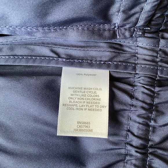 Halogen Women’s Jacket / Peacoat w/ Front Zipper, Drawstring at Waist, Navy, Sm - Picture 7 of 10